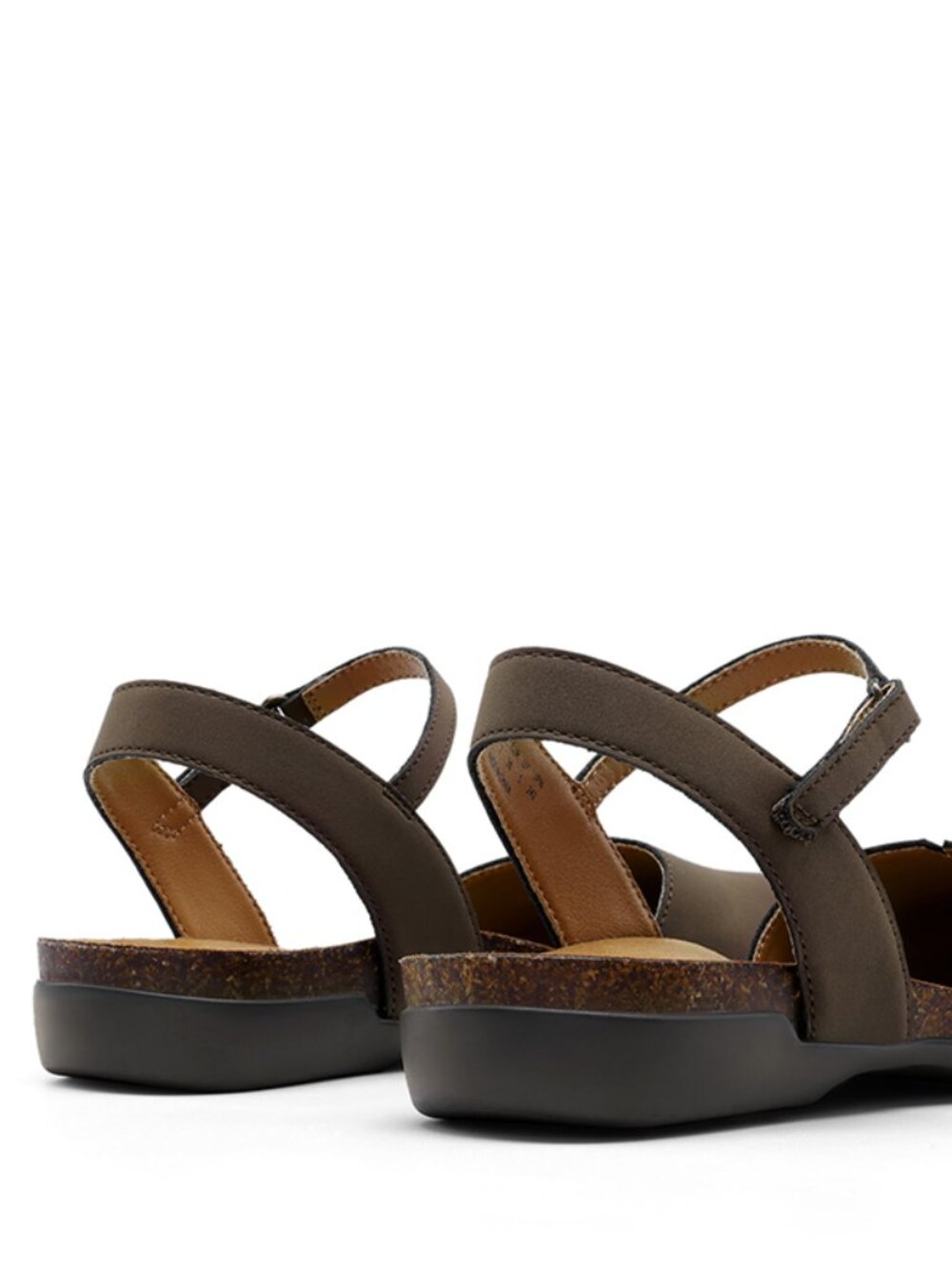 Dream Pairs Dark Brown Closed Toe Arch Support Sandals/NIB/6 - Picture 4 of 15